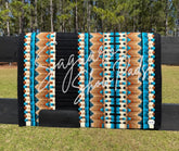 Allister 5.0 Show Pads Black, Turquoise, Rust & Cream